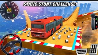 Impossible Game Bus Stunt 3D Android | Dangerous Sky Ramps Driving! screenshot 5