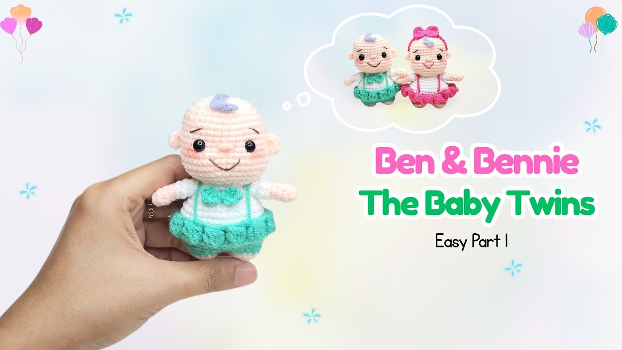 ​How to Crochet Baby Twins: Ben & Bennie Full Amigurumi Tutorial (1/2)