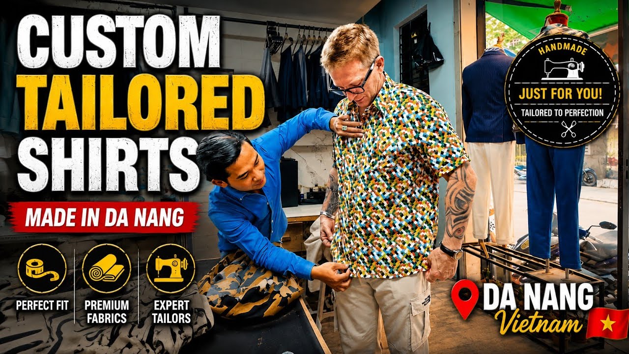 Getting custom shirts made in Da Nang Vietnam 🇺🇸 🇻🇳 - YouTube