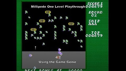 Millipede One Level Playthrough using the Nes