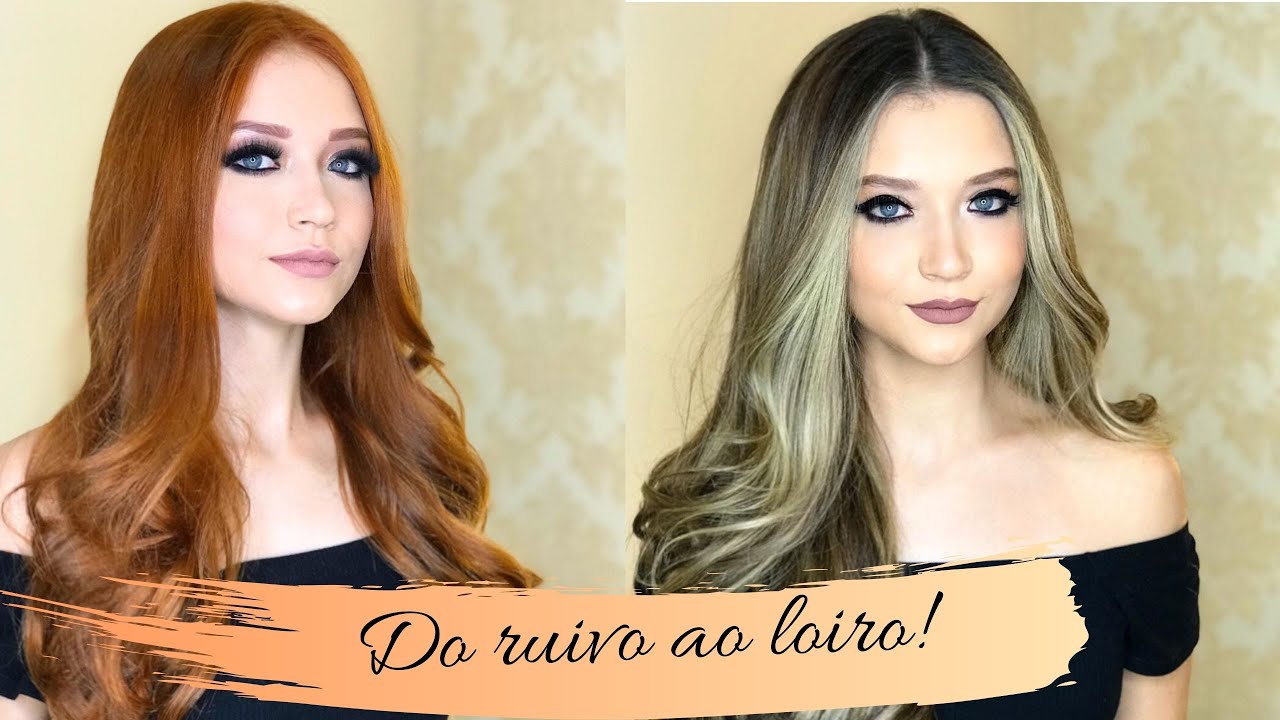 COMO SAIR DO RUIVO E FICAR LOIRA EM UMA ÚNICA VEZ! - YouTube