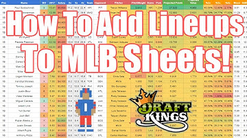 Adding Live Lineups to MLB Projections - DraftKings Tutorial
