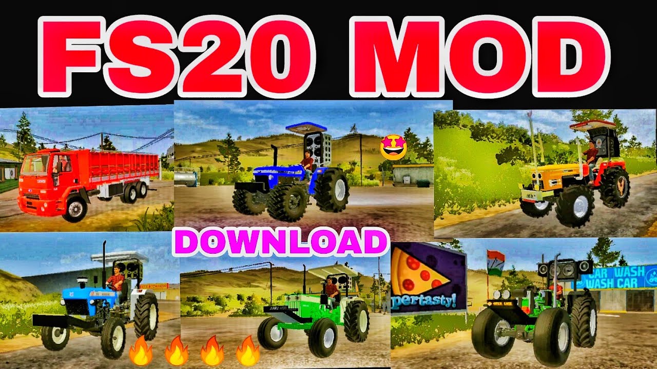🇮🇳 fs20 indian🔥 tractor 🚜 mod 😮 all indian tractors 🤩 modified 🤟tractor download link 👇
