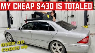 My $2,000 Mercedes S430 Is Completely TOTALED *How Bad Can It Be?*