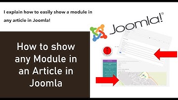 Show any Module in an Article with Joomla