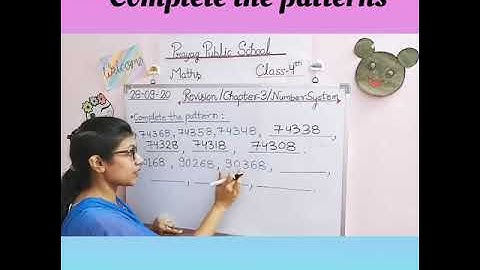 Class - 4th Maths Revision/ Chapter - 3/ Number System/(part - V)