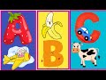 Abcd learning| a for apple b for ball | English alphabets| learn abcd | English alphabet rhymes|