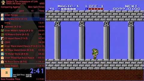 Zelda II: The Adventure of Link in 1:17:05 - All Keys 100%
