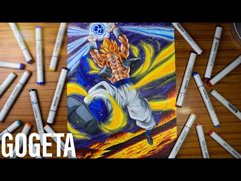DRAWING GOGETA SUPER SAIYAN POWER - DRAGON BALL Z ART