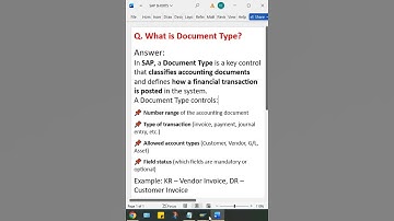 SAP S/4 HANA FICO Exam Question & Answer || What is Document Type