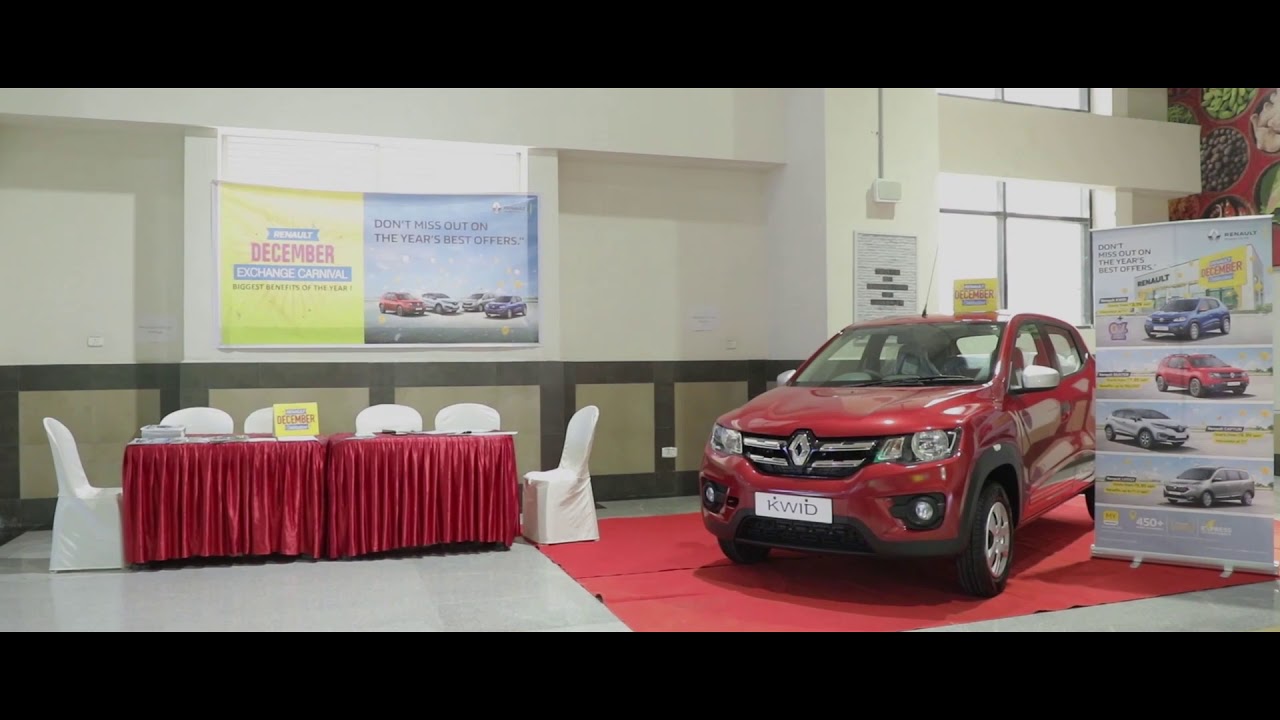 Renault car display at Edappally Metro Station. YouTube