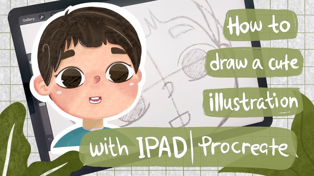 How to draw a cute character illustration | Procreate | IPAD ...