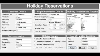 How to Create an Object Oriented Holiday Reservation System in Visual Basic.Net - Part 1 of 2