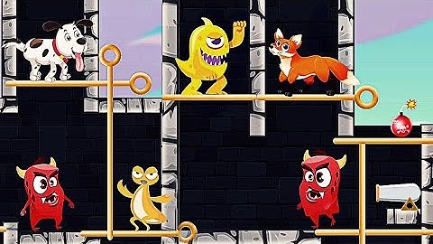 save the puppy pull the pin walkthrough game level 100 android gameplay