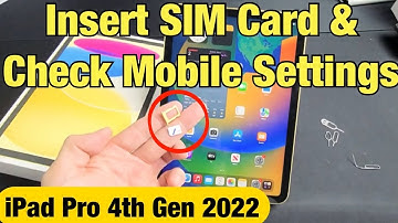 iPad 10th Gen (2022): How to Insert SIM Card & Check Mobile Settings