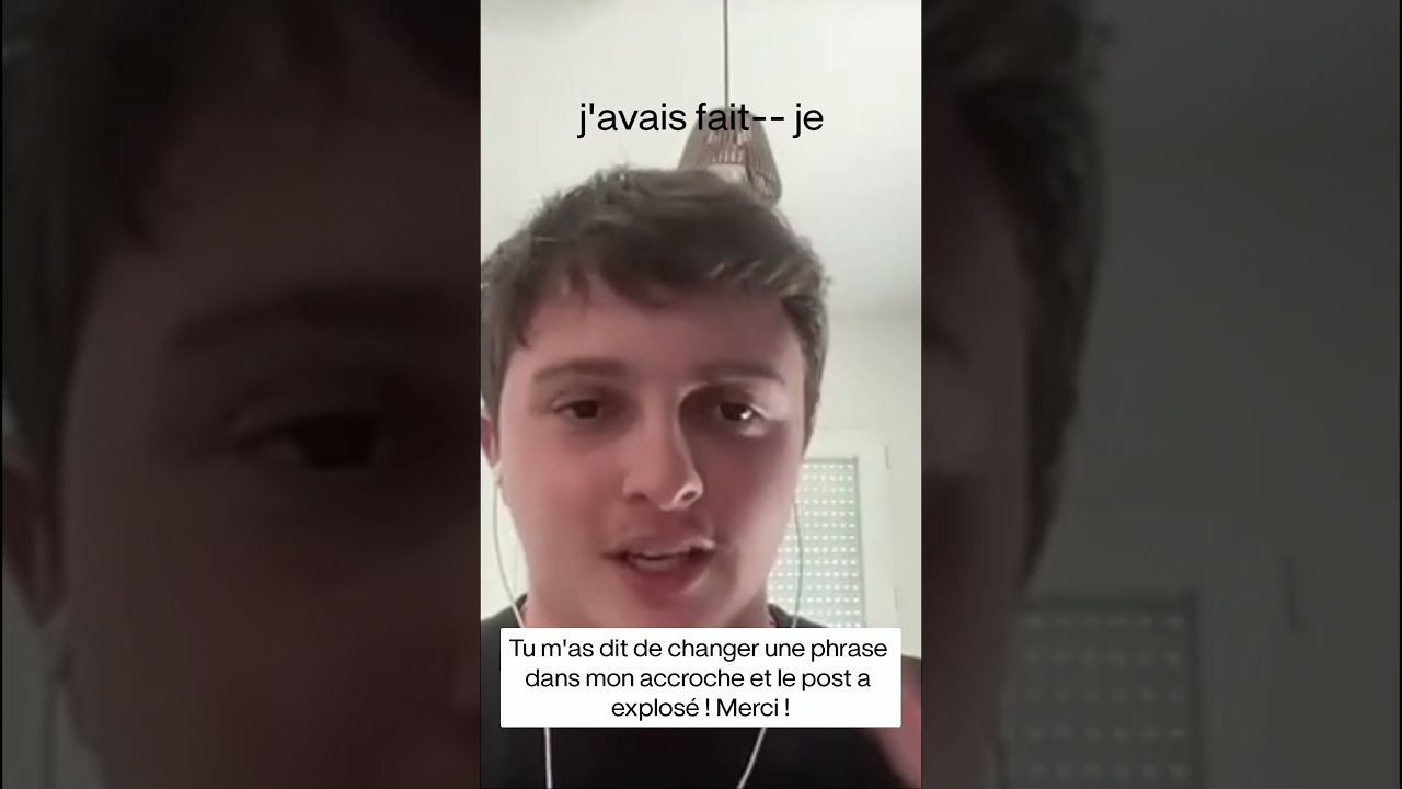 Tu m'as dit de changer une phrase dans mon accroche et le post a explosé ! Merci !