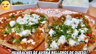 Huaraches de AVENA Rellenos de Queso:iSuper Saludables y Deliciosos!