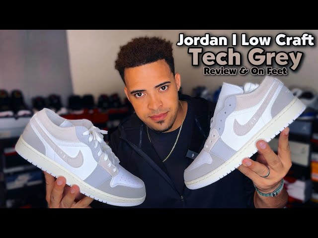 スニーカー Nike Air Jordan 1 Low SE Craft Tech Grey Jordan 1 Low Craft “SE” Tech Grey / Review and On Feet