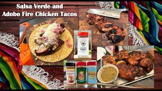 Fire-Grilled Salsa Verde  Adobo 🔥 Fire 🔥 Chicken Tacos on My AZ BBQ Outfitters Phoenix Grill
