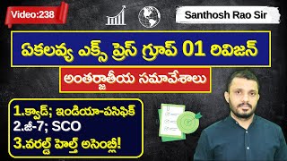 గ్రూప్ 01 రివిజన్:అంతర్జాతీయ సమావేశాలు TSPSC Group-1 revision by #santhoshraoupsc