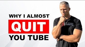 I almost quit youtube: here