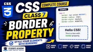 CSS Border Property in Urdu | CSS Complete Course | Class 7
