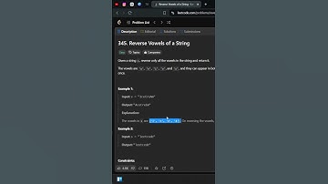 Reverse vowels in a string - Leetcode 345 - JavaScript ||  #datastructureandalgorithm #google #uber
