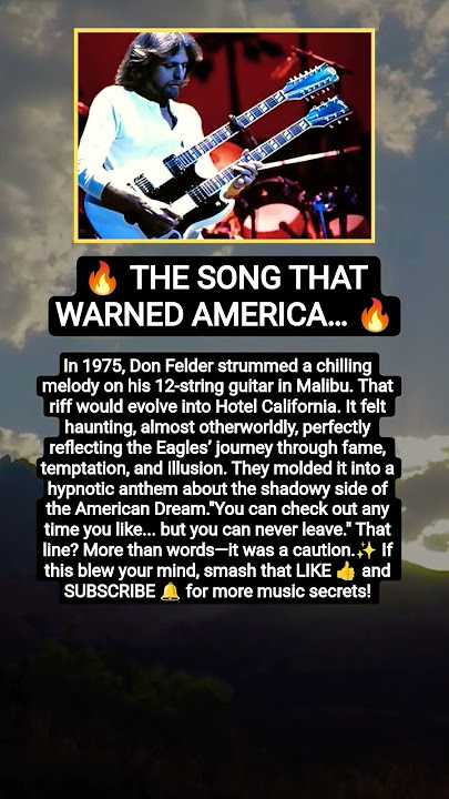 🎸🌵 Hotel California: The Song That Warned America 🌌🔥