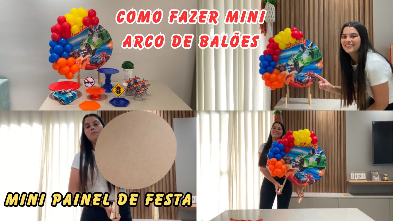 LUCRE MUITO COM O KIT FESTA NA MESA | passo a passo de como fazer arco de balões para mini painel