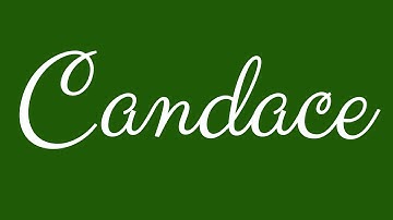Learn how to Sign the Name Candace Stylishly in Cursive Writing