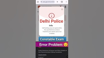 Delhi Police Constable Admit Card Not Available Problem | Delhi Police Constable Admit Card 2025 |