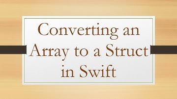 Converting an Array to a Struct in Swift
