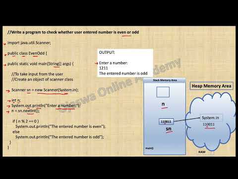 Write a java program to find whether the number is even or odd