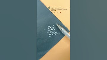 Hafsa signature with crown 👑 #shorts