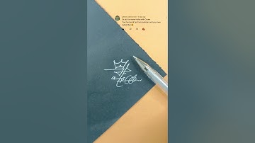 Hafsa signature with crown 👑 #shorts