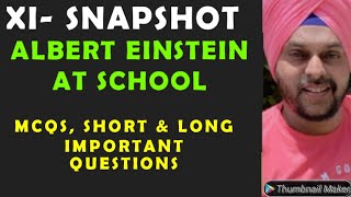 ALBERT EINSTEIN AT SCHOOL-MCQs, Short and Long Most Important Questions|