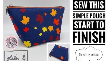 Simple Fabric Pouch FREE Quick & Easy #paperpouch