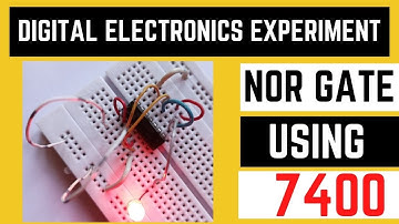 NOR gate using IC 7400 | How to convert NAND gate into NOR gate?