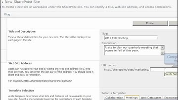 How to Create a New SharePoint 2010 Meeting Site - SharePoint 2010 Tutorials