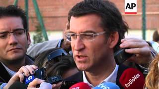 Premier of Galicia casts vote in regional elections