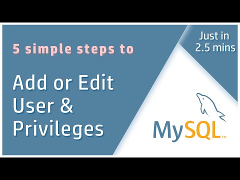 Add/Edit User and Privileges in MySQL