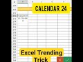 Excel Trending Trick #sequence #calendar