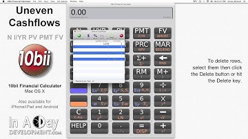 Financial Calculator - Uneven Cashflows - 10bii Mac OS X