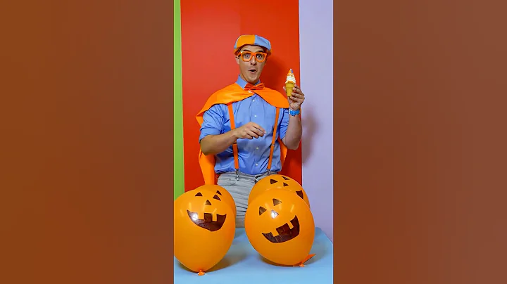 Blippi's Ice Cream🍦 is hiding in the BALLOONS?! Pop them to find it! #shorts