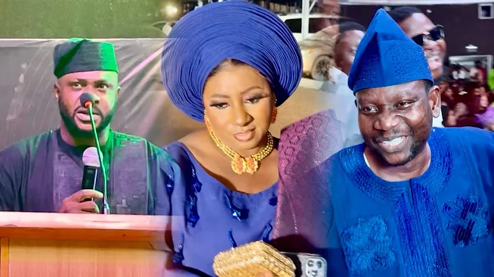 SEE HOW THIS BEAUTIFUL COUPLE; MIDE MARTINS AND AFEEZ OWO HONOUR ODUNLADE ADEKOLA AT HIS OAFP AWARDS