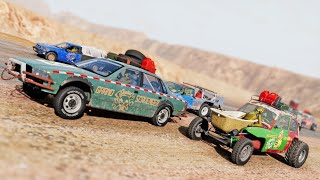 BeamNG Drive - The Gambler 500 vs The Long Bumpy Desert Road