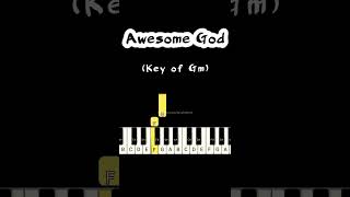 Awesome God Song (Key of Gm) on Piano \\ Michael W Smith \\ Easy Piano Tutorials #shorts #shortvideo