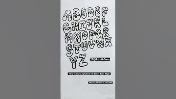How to draw alphabets in Donut Font Style #shorts