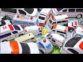 【救急車&パトカー緊急出動!】救急車は助ける!パトカーは逃げた車を追いかける!Ambulance helps! Police cars chase escaped cars!