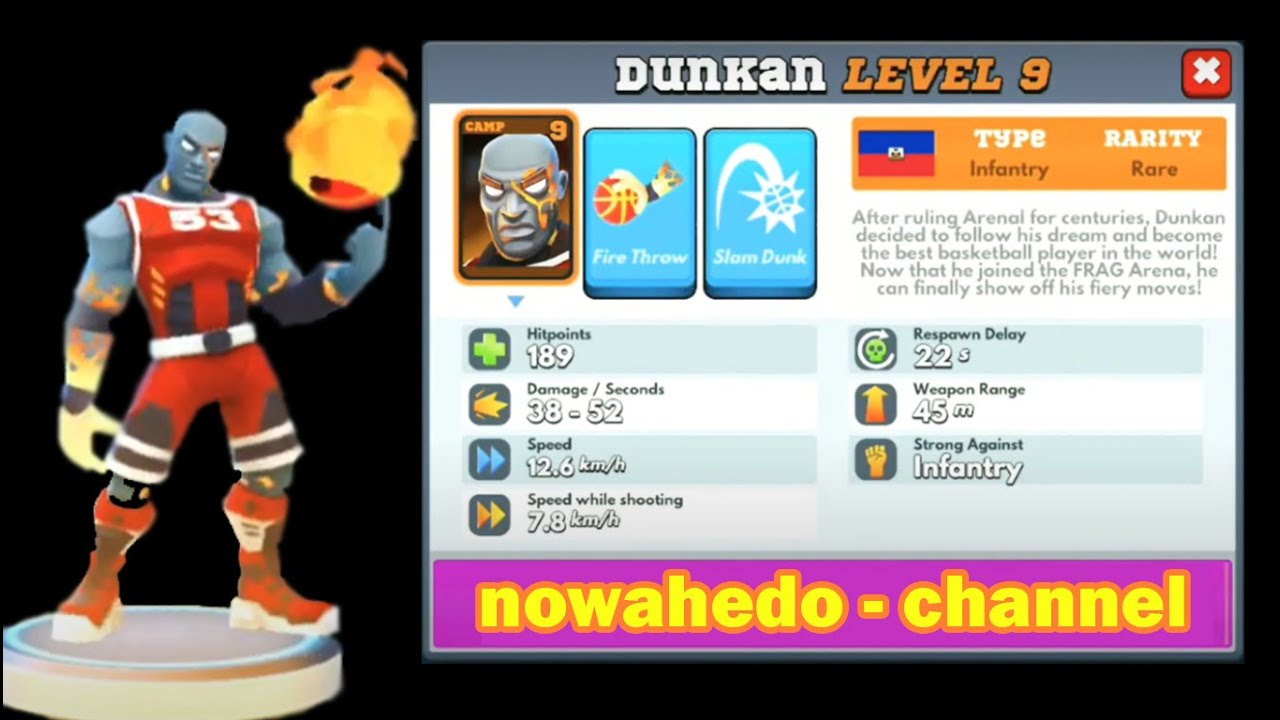 DUNKAN FRAG SKILL SLAM DUNK ALL SKIN #FRAG PRO SHOOTER - YouTube